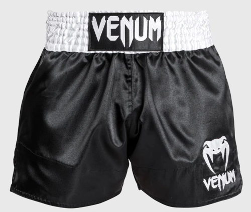 Spodenki VENUM Classic Muay Thai Czarno/Białe