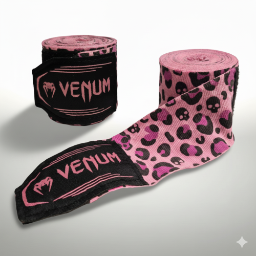 Owijki bokserskie VENUM Skull 4,5m Candy Pink/ Purple