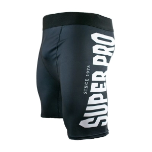 Spodenki kompresyjne Super Pro Combat Gear MMA Czarno/Białe