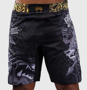 Spodenki VENUM Wolf Atak MMA Fightshorts - Black/Grey